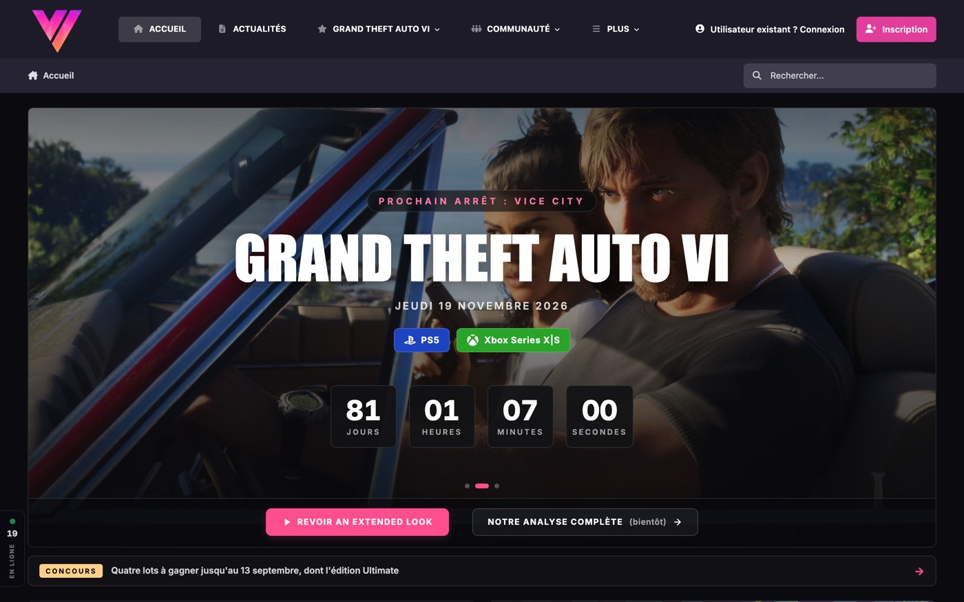 Page d’accueil de gta6hub.fr