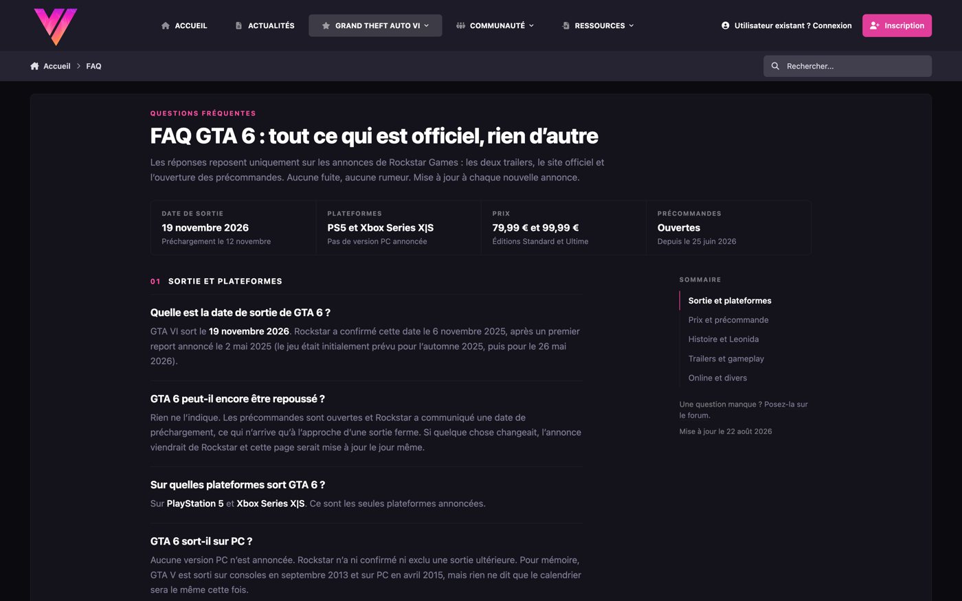 FAQ GTA 6