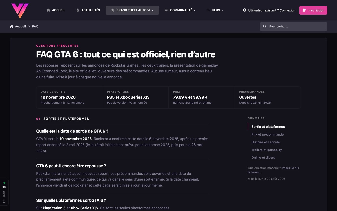 FAQ GTA 6