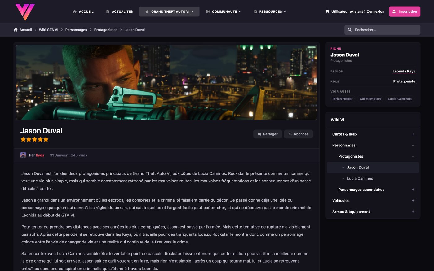 Fiche wiki de Jason Duval