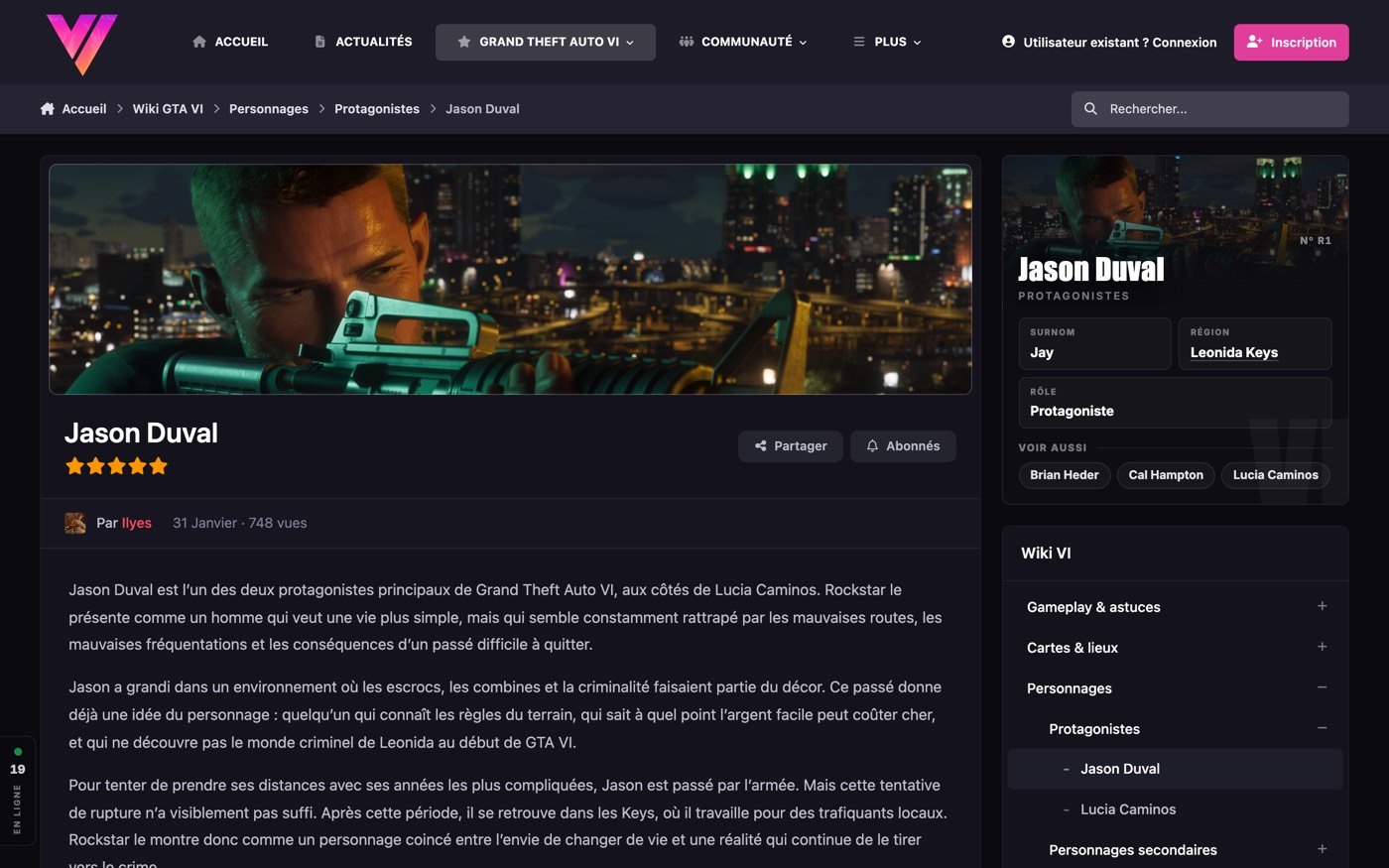 Fiche wiki de Jason Duval